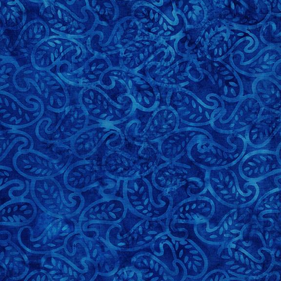 112513550 / Mini Leaf Paisley-Blue Blueberry