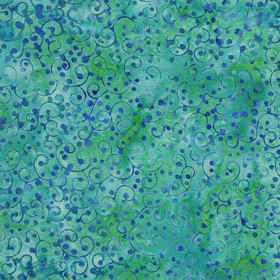 Dot Swirl-Multi Blue Green Marbles