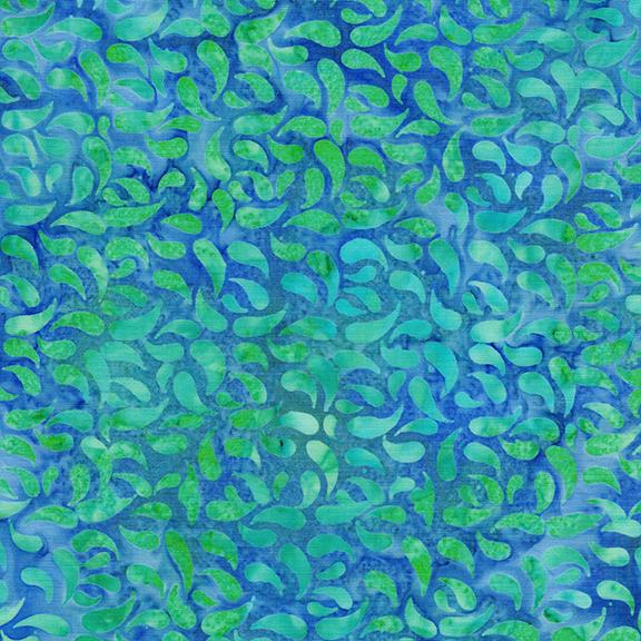 112515840 / Paisley Petals-Multi Blue Green Marbles