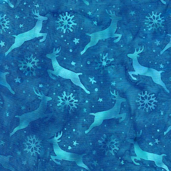 122327940 / Deer Snowflake-Teal Surf