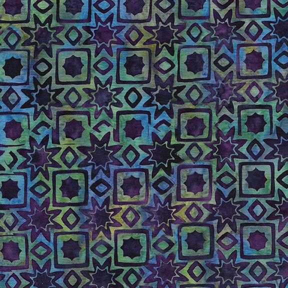 122360840 / Star Pattern-Multi Blue Green Marbles