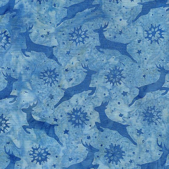 122327510 / Deer Snowflake-Blue Sky