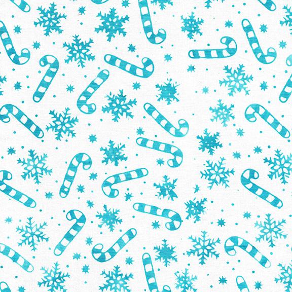 122405708 / Candy Cane Snowflakes-White