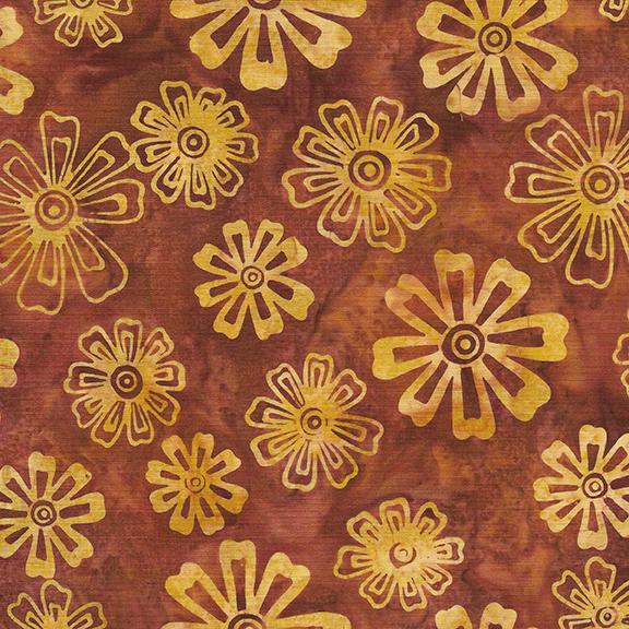 722404079 / Tossed Flowers-Brown Sienna