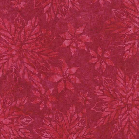 122402360 / Poinsettia Floral-Red Cherry