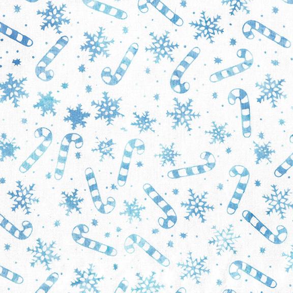 122405700 / Candy Cane Snowflakes-White