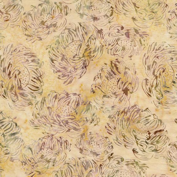 122525017 / Tossed Medium Flowers Neutral Cornsilk
