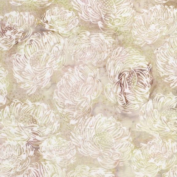 122525038 / Tossed Medium Flowers Neutral Alabaster