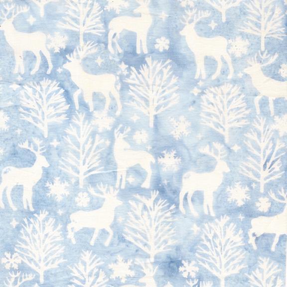 122503500 / Deer and Trees Blue Heavenly