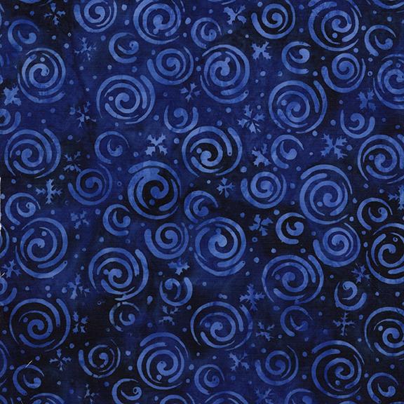 122511575 / Snowflakes and Swirls Blue Marine
