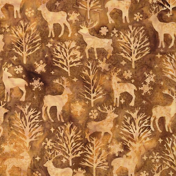 122503267 / Deer and Trees Gold Ochre