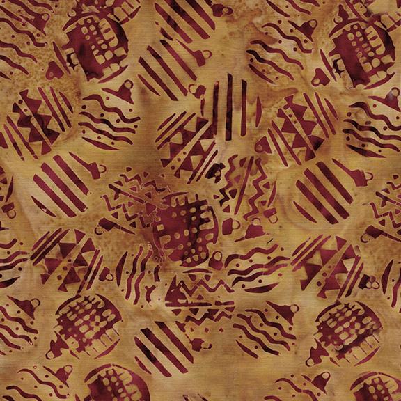 822505267 / Retro Quilted Ornaments Gold Ochre