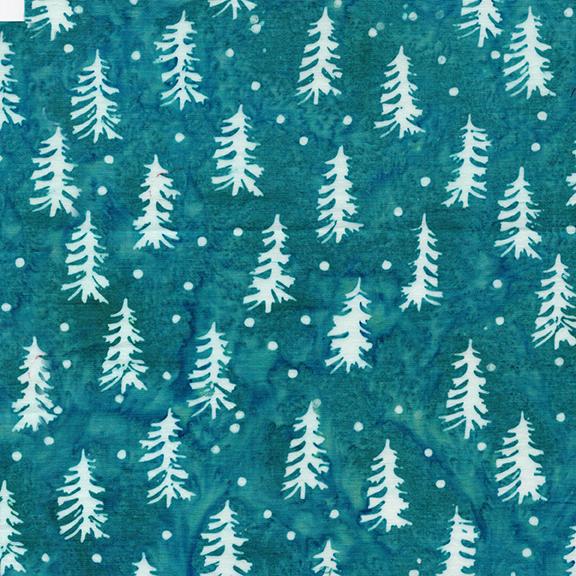 822504930 / Retro Trees Teal Carribbean