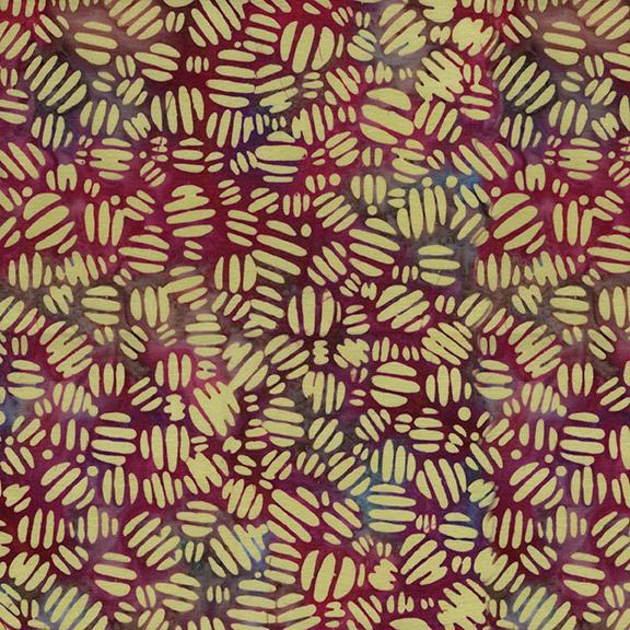 222503817 / Striped Circles Multi Red Blue Dusty