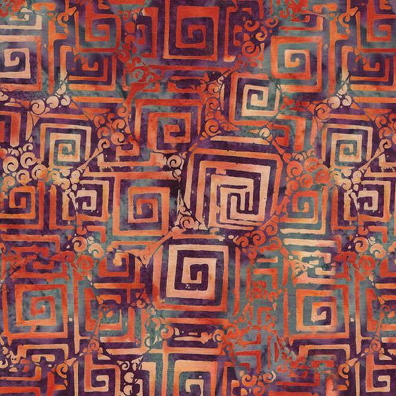 222504817 / Circle Maze Multi Red Blue Dusty