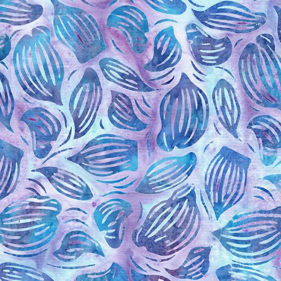 122535828 / Wavy Leaves Multi Blue Purple