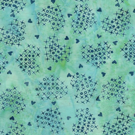 522503910 / Cross Stitch Hearts Teal Scuba