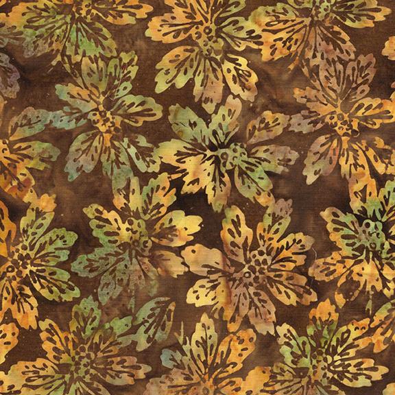 122544065 / Leaves and Berry Clusters Brown Jute