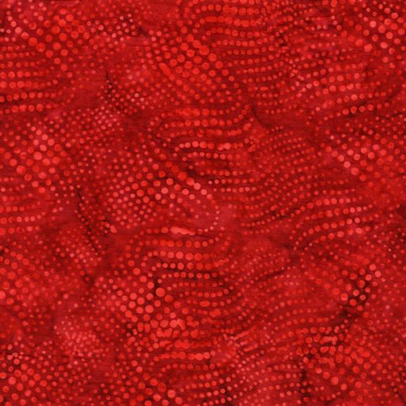 Wavy Dots-Cherry