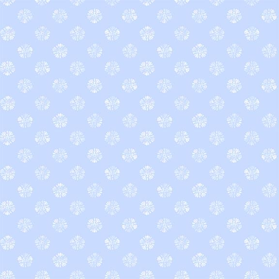 W105-009-505 / Floral Dots-Lt Blue/White