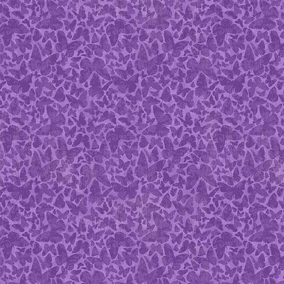 W130-010-430 / Butterfly Silhouette-Purple