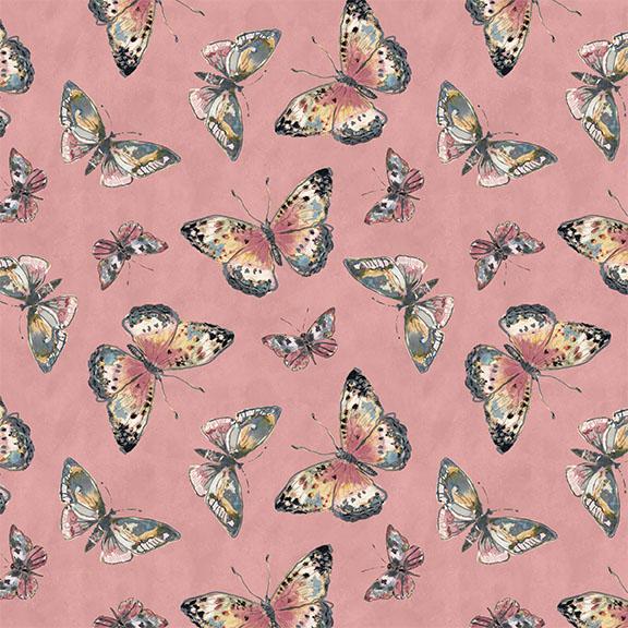W105-024-115 / Butterfly Toss-Dark Pink