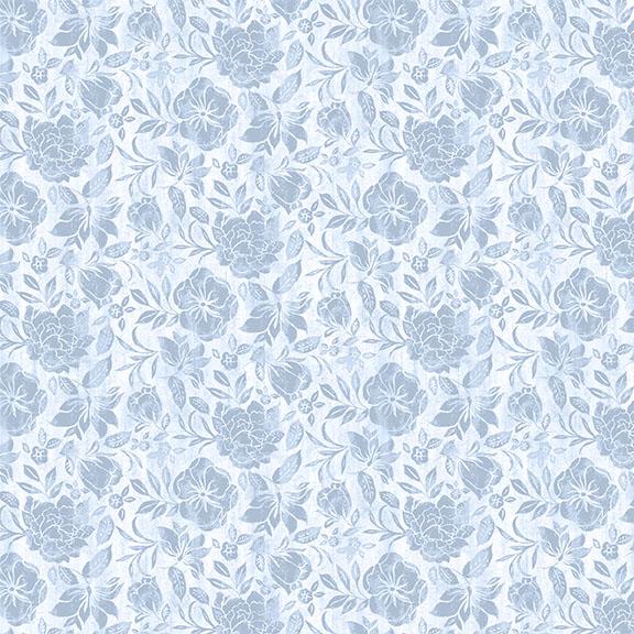 W105-026-510 / Tonal Floral-Blue