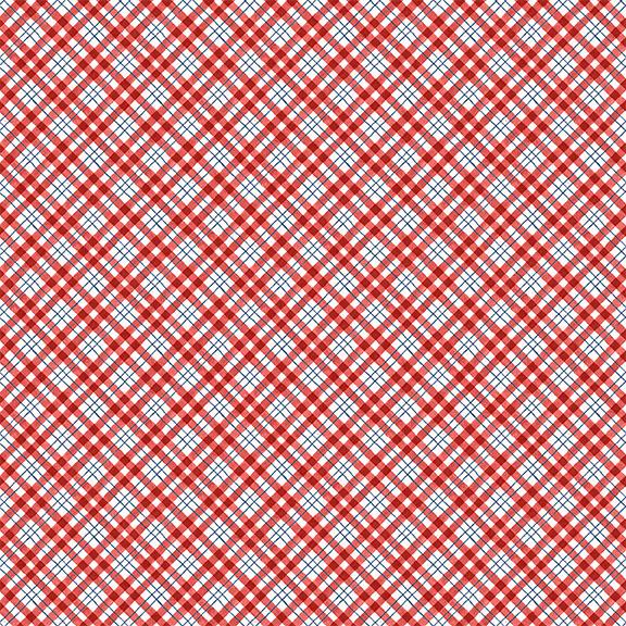 W105-018-306 / Diagonal Plaid-Red