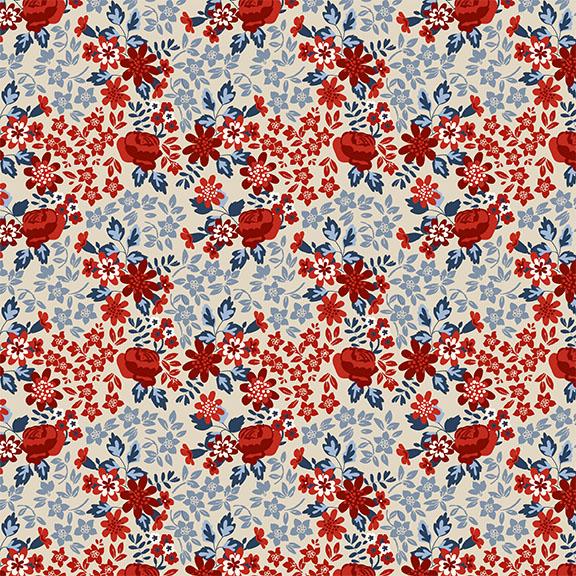 W140-006-035 / Rose Floral-Antique Multi