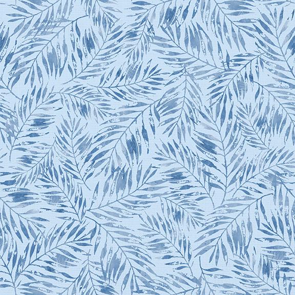 W145-008-517 / Palm Leaves-Blue