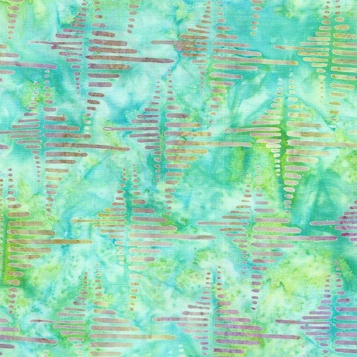 [322304965] 322304965 / Woodblock Lines-Teal Chameleon