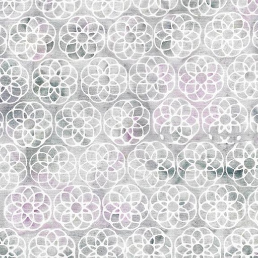 [122325868] Geometric Flower-Multi Grey Purple White