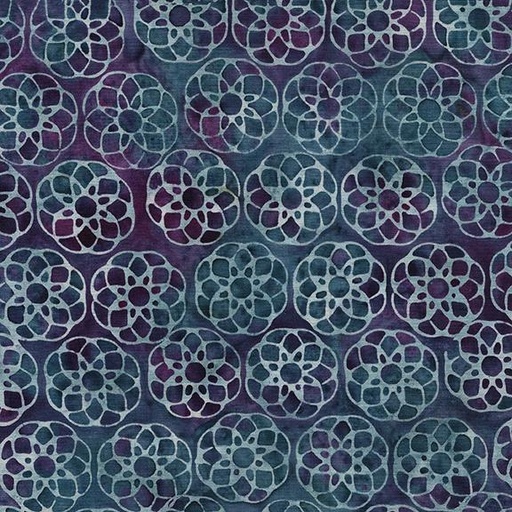 [122325875] Geometric Flower-Multi Purple Blue Grey Twilight
