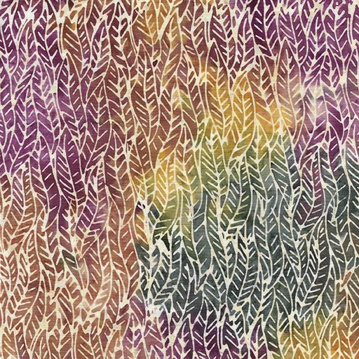 [322403814] 322403814 / Braided Leaves-Multi Purple Grey Yellow