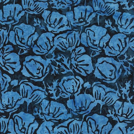 [122456585] 122456585 / Poppies Floral-Blue Navy