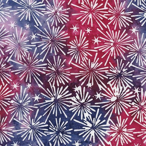 [122453817] 122453817 / Bursting Stars-Multi Red Blue Dusty
