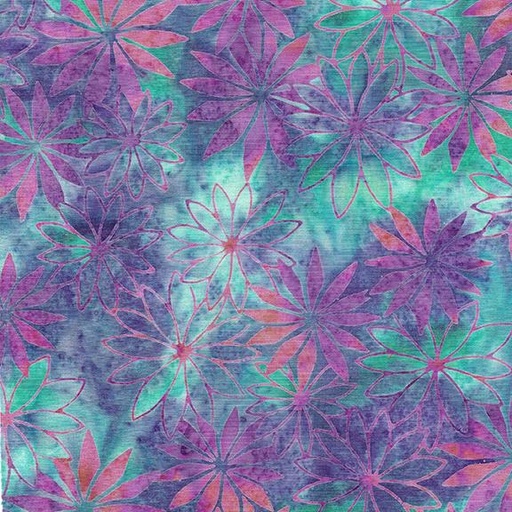 [122433879] Star Floral-Multi Teal Purple