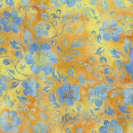 [122519230] Flowers and Leaves Yellow Amber
