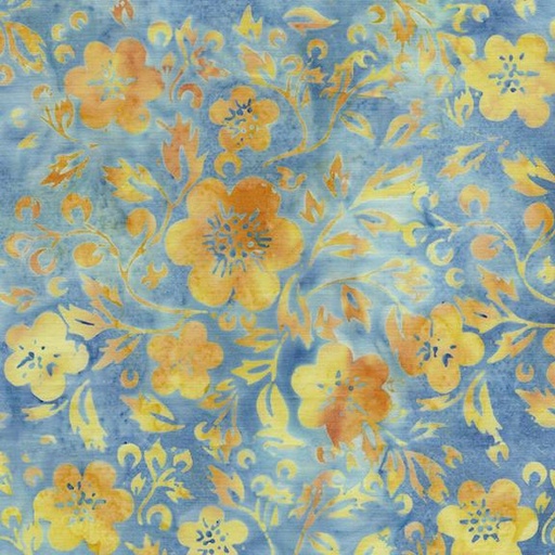 [122519595] Flowers and Leaves Blue Midnight Blue