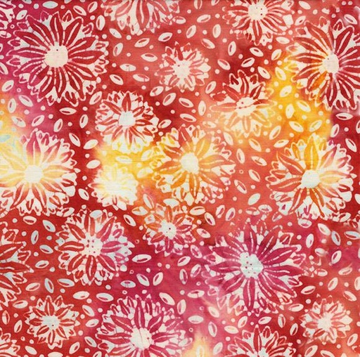 [922501810] Large Daisies Multi Pink Orange Sunset