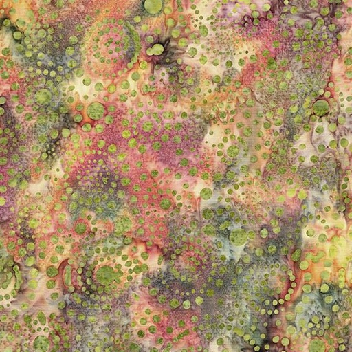 [122556822] Dots and Swirls Multi Green Gold Magenta