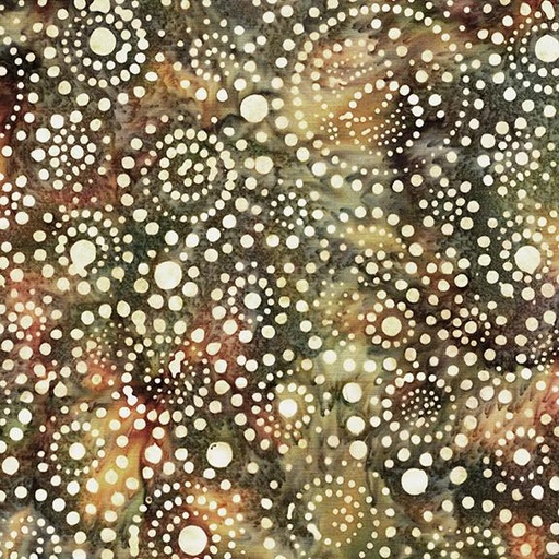 [122556852] Dots and Swirls Multi Red Teal Gold