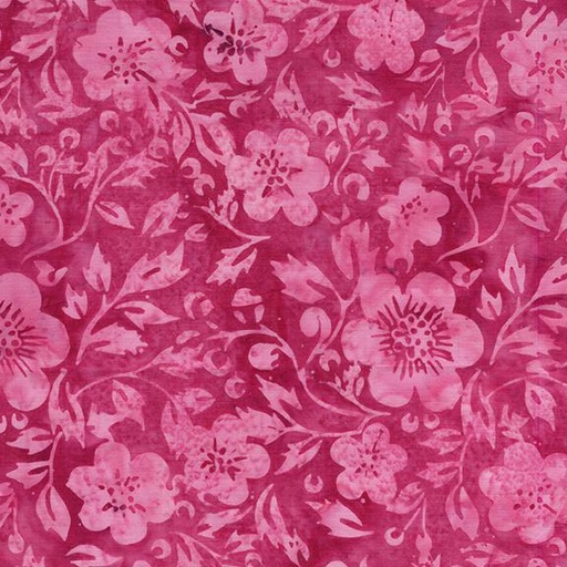 [122519145] Flowers and Leaves Pink Raspberry