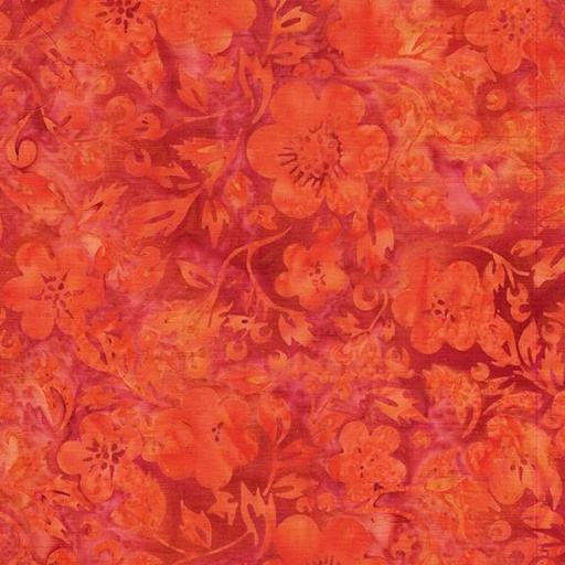 [122519282] Flowers and Leaves Orange Vermillion