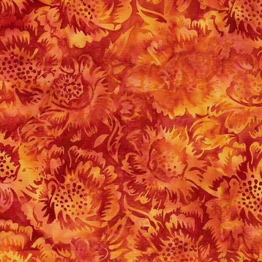 [122517809] Large Floral Multi Red Orange