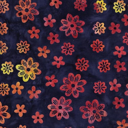 [422503585] Assorted Flowers Blue Navy