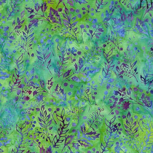 [122522851] Vines Leaves and Berries Multi Turquoise Green