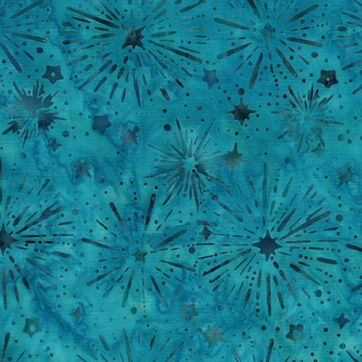 [122564955] Sunburst Stars Teal Aruba