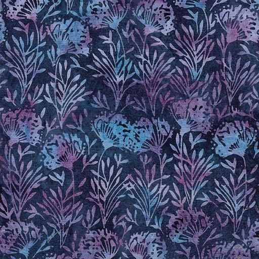 [112324565] Flower with Leaves-Blue Denim