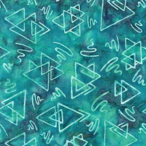 [612406851] Triangles and Squiggles-Multi Turquoise Green